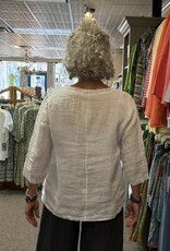 Saga Button Hem Linen Top