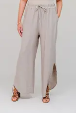 Saga Rayon Tie Wide Leg Pant