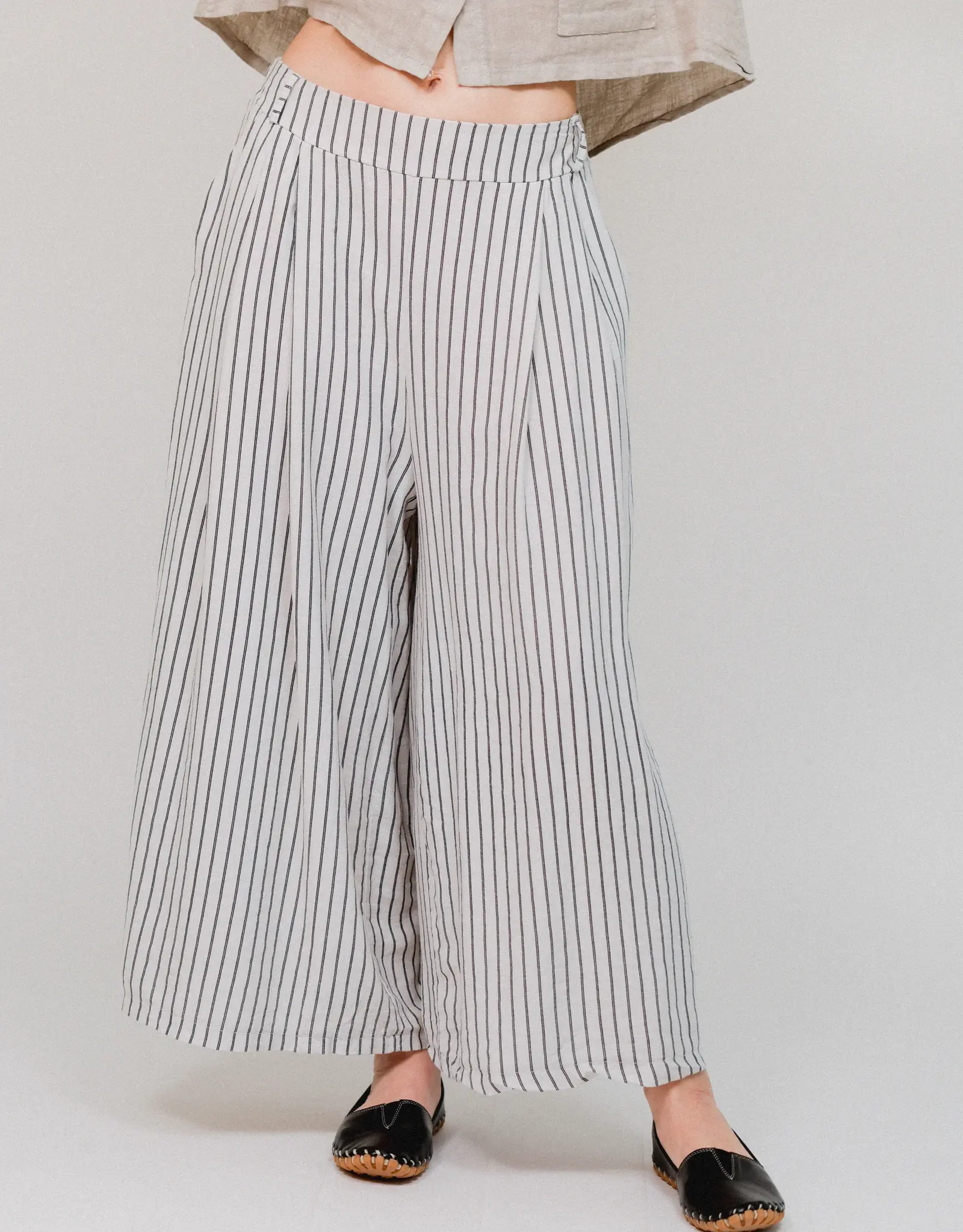 Saga Striped Wide Leg Cargo Pant