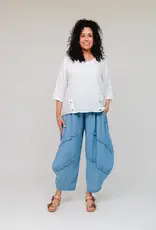 Saga Button Hem Linen Top