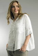 Tempo Paris Linen Cropped Shirt