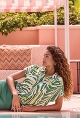 TRIBAL Botanical Tie Front Button-Up Blouse