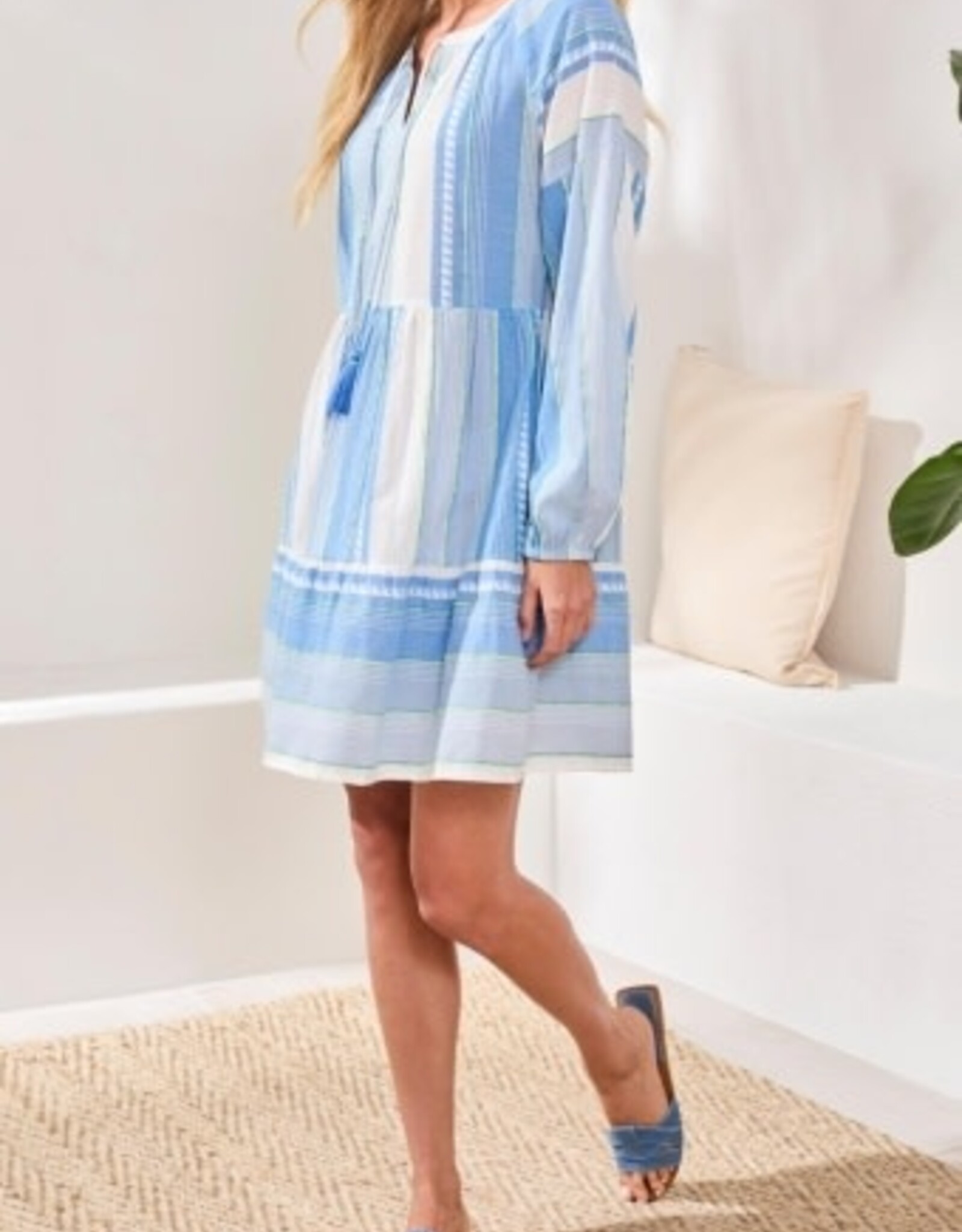 TRIBAL Raglan Sleeve Jacquard Pocket Dress