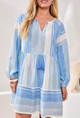 TRIBAL Raglan Sleeve Jacquard Pocket Dress