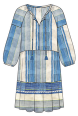 TRIBAL Raglan Sleeve Jacquard Pocket Dress