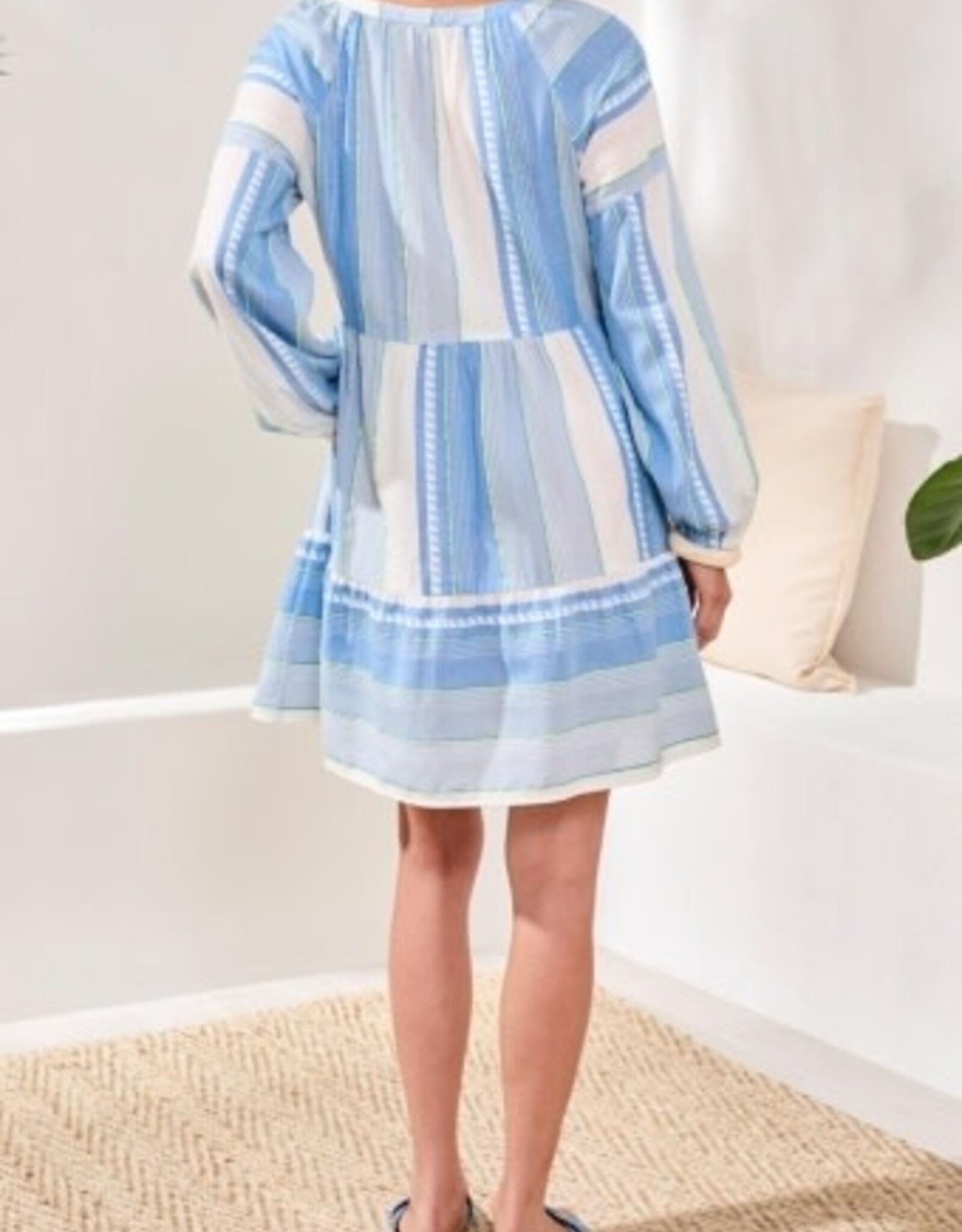 TRIBAL Raglan Sleeve Jacquard Pocket Dress