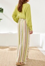 TRIBAL Flowy Striped Wide Leg Pant