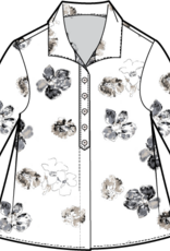 Habitat Clothes to Live In Watercolor Floral Linen Swing Shirt