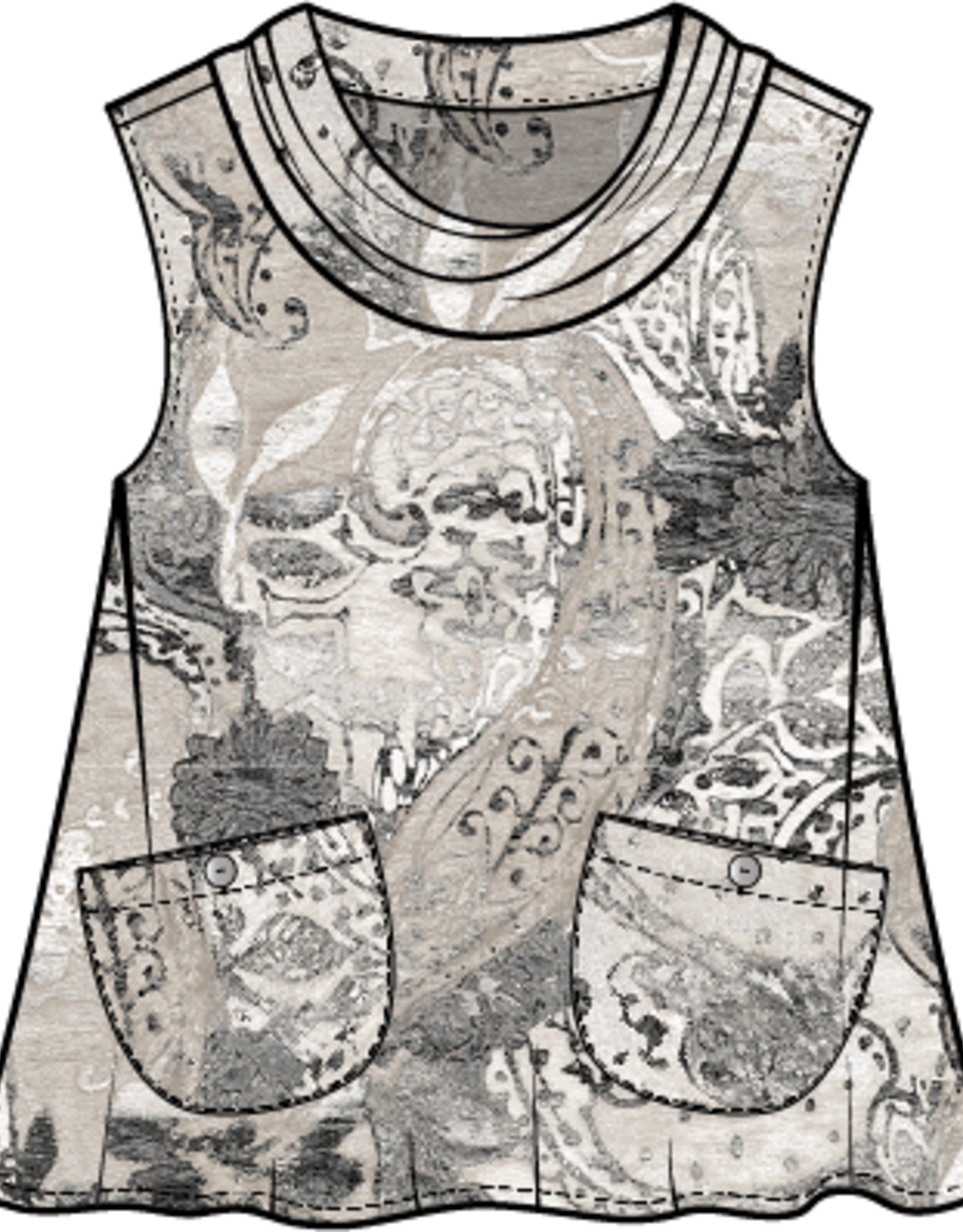 Habitat Clothes to Live In Bistro Drape Collar top