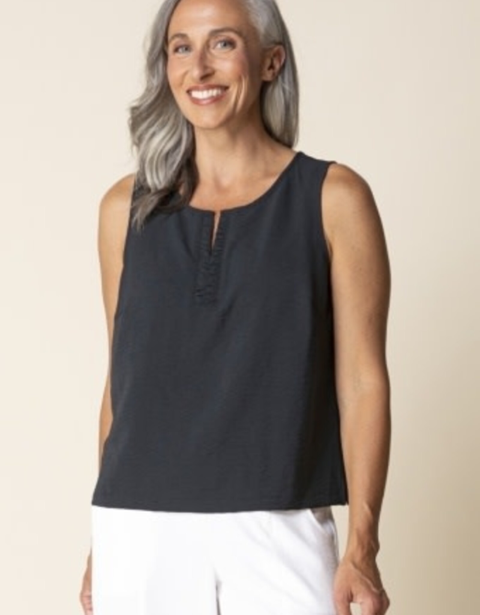 Habitat Clothes to Live In Center Shirred Tank