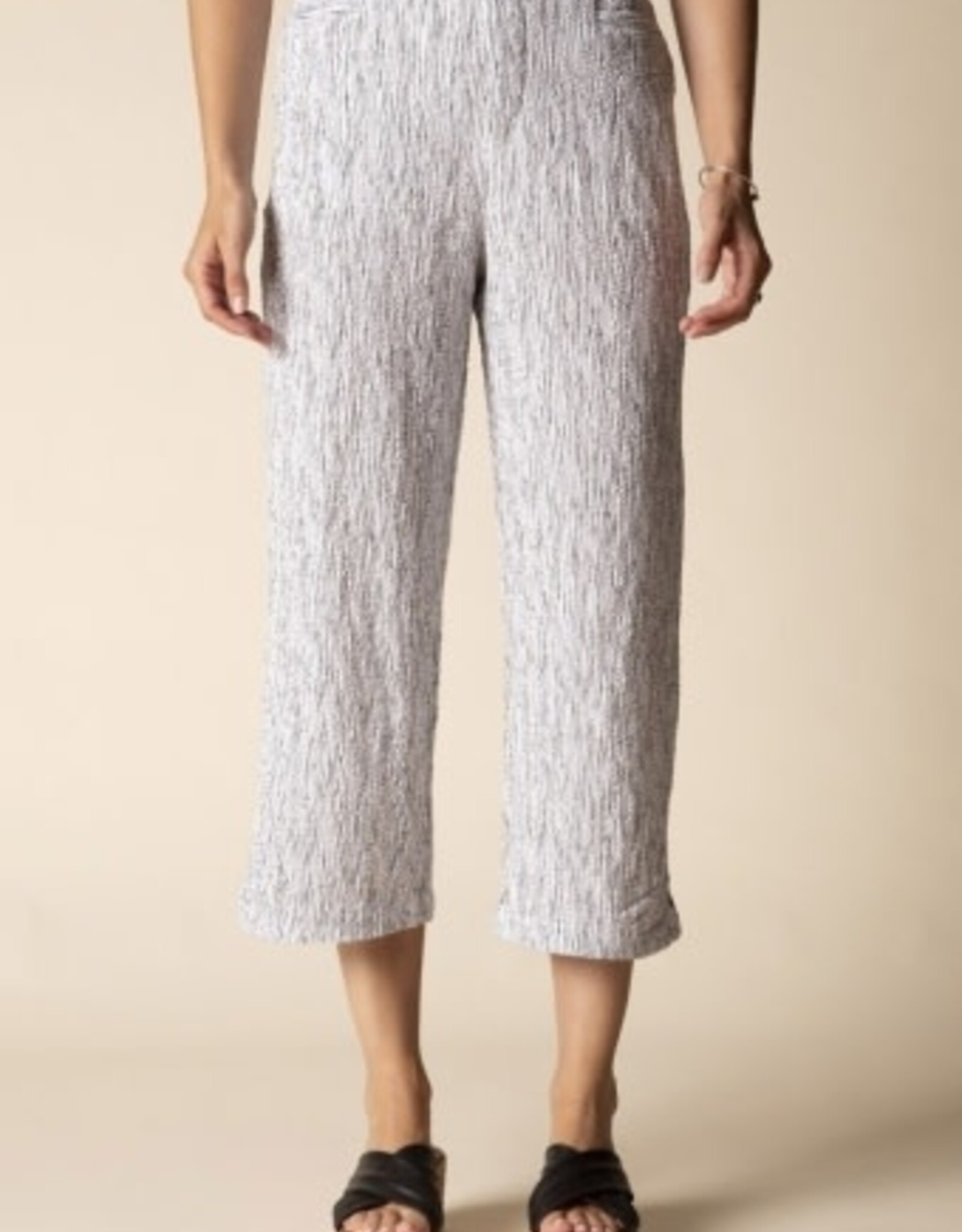 Habitat Clothes to Live In Fine Lines Crinkle Pleat Button Capri