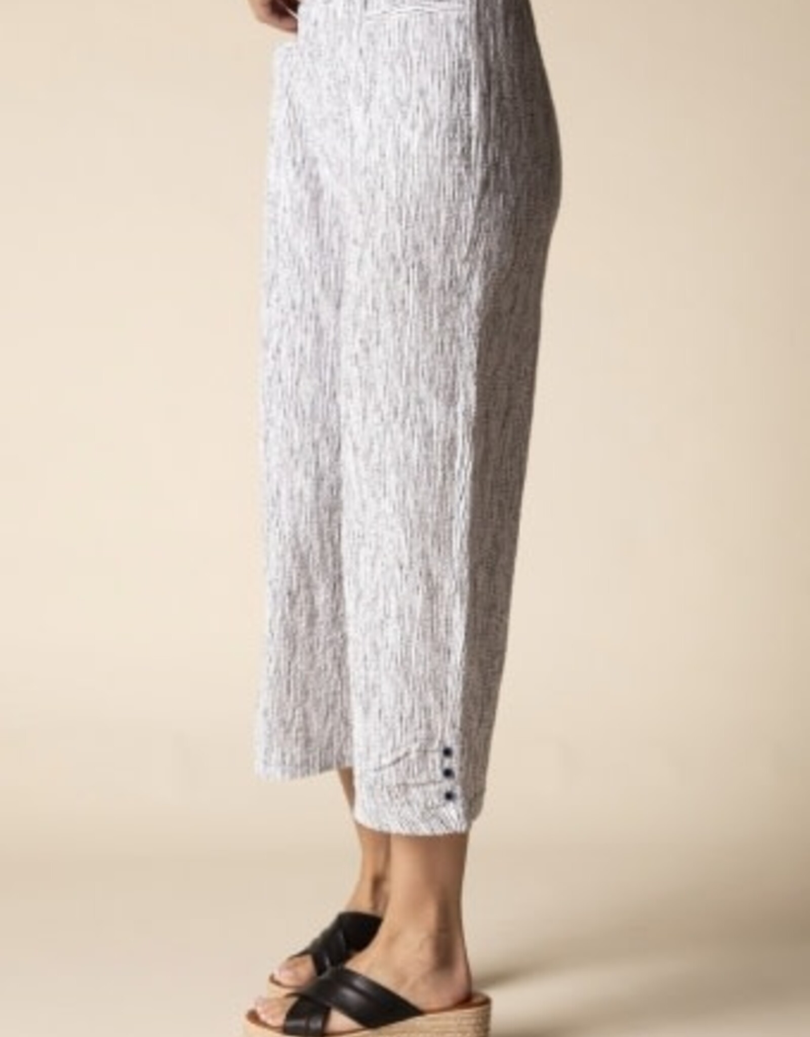 Habitat Clothes to Live In Fine Lines Crinkle Pleat Button Capri