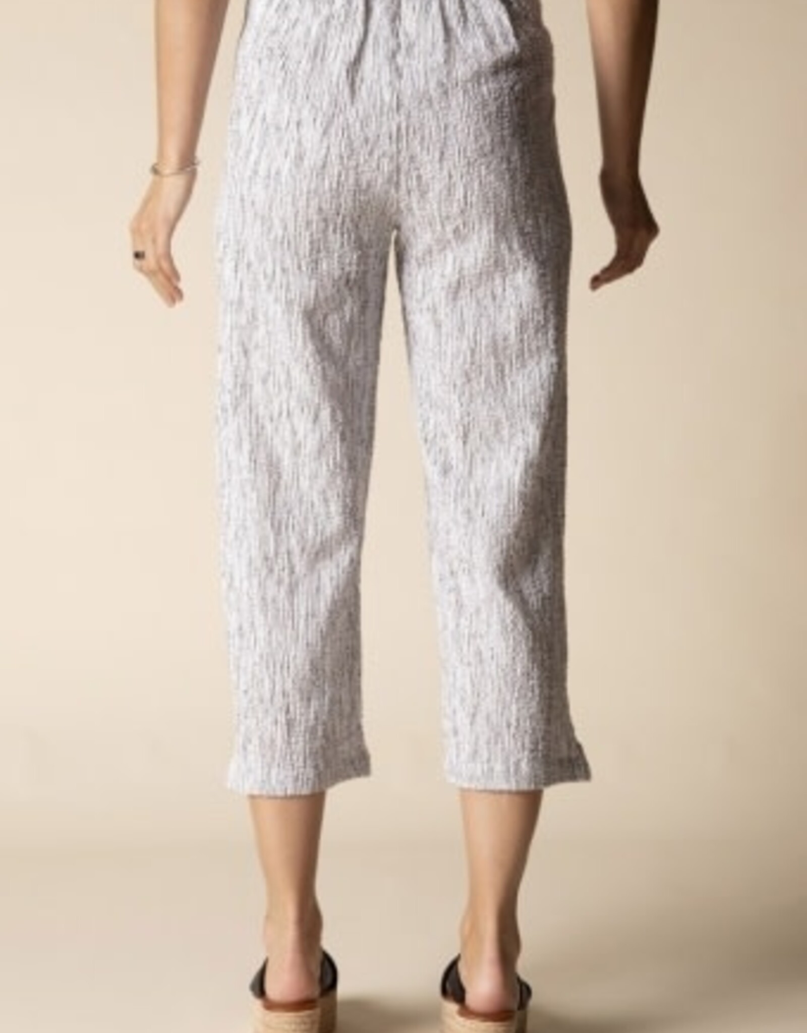 Habitat Clothes to Live In Fine Lines Crinkle Pleat Button Capri