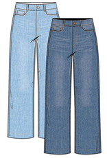 TRIBAL Audrey Wide Leg Cropped Jeans