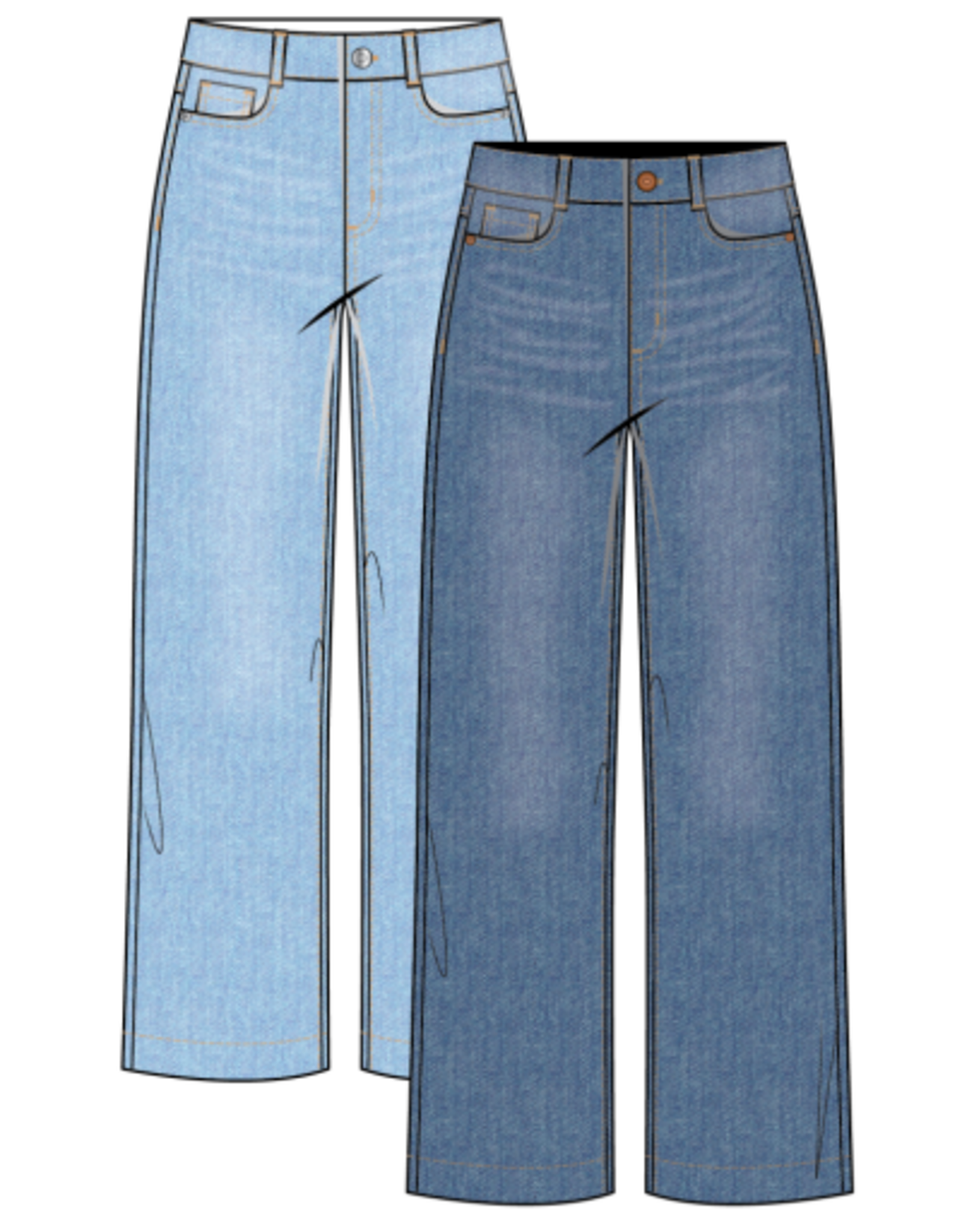 TRIBAL Audrey Wide Leg Cropped Jeans