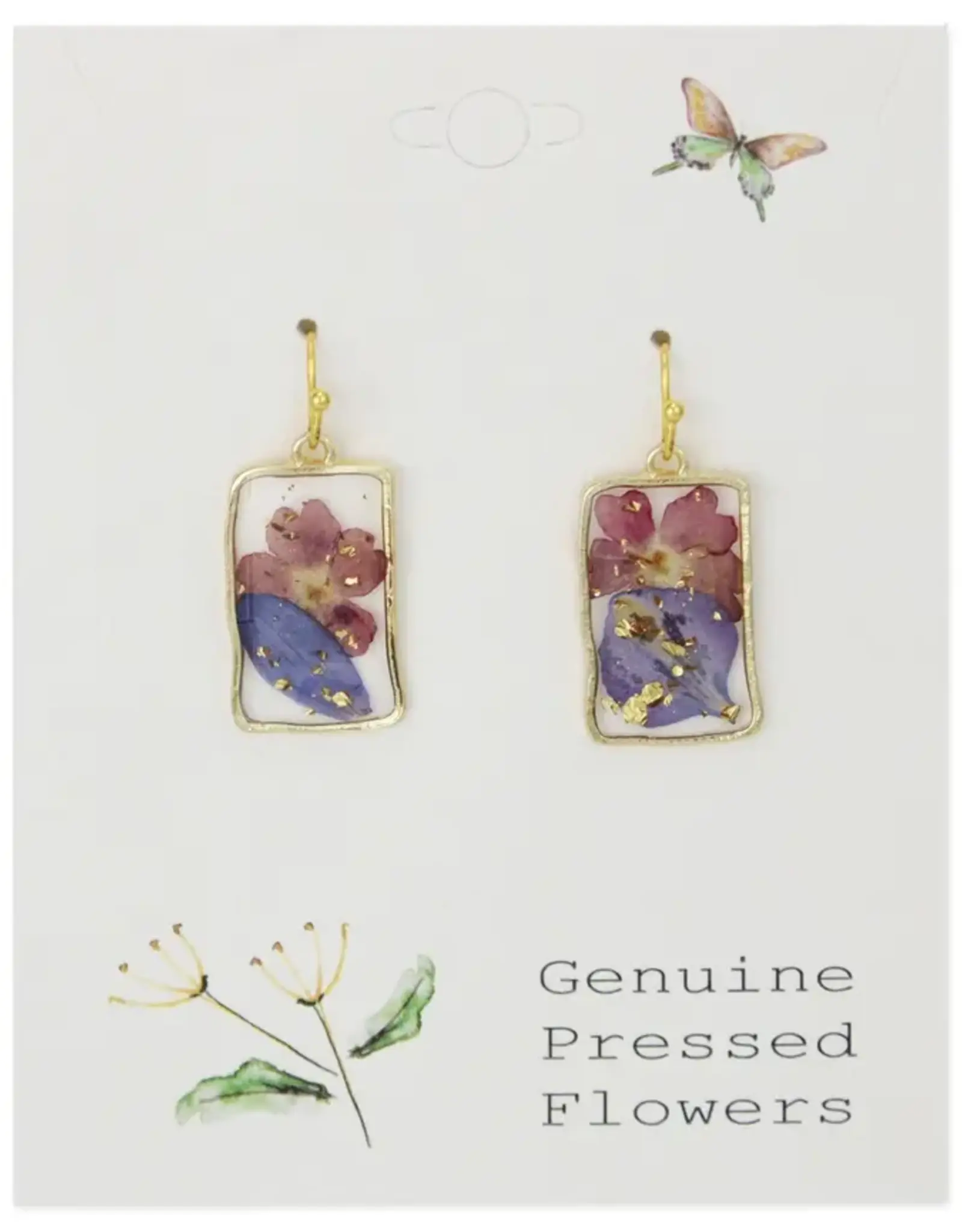 ZAD Cottage Floral Dried Flower Earrings