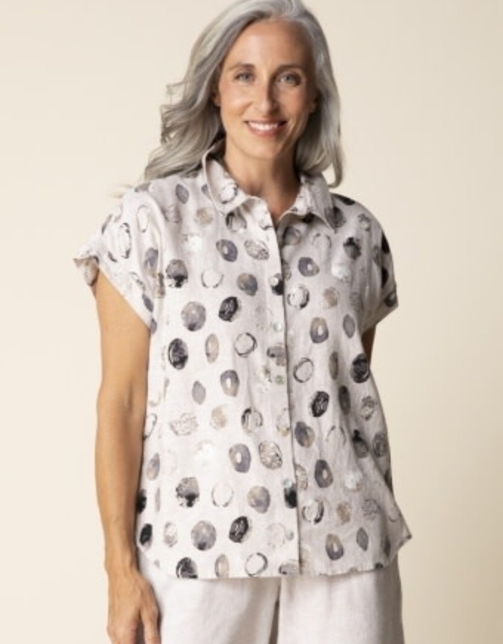 Habitat Clothes to Live In Linen Dot Everywhere Shirt