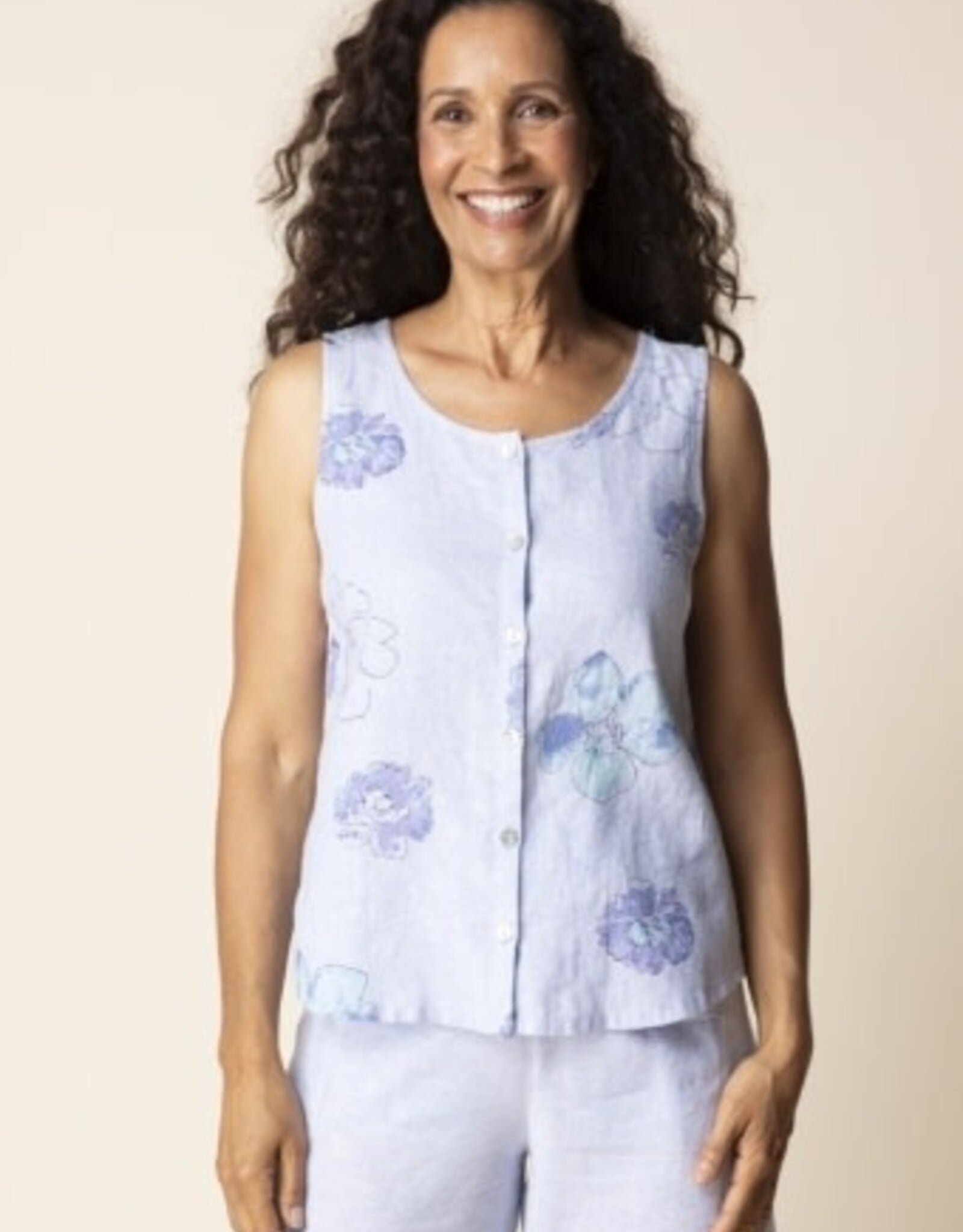 Habitat Clothes to Live In Watercolor Linen Floral Tank
