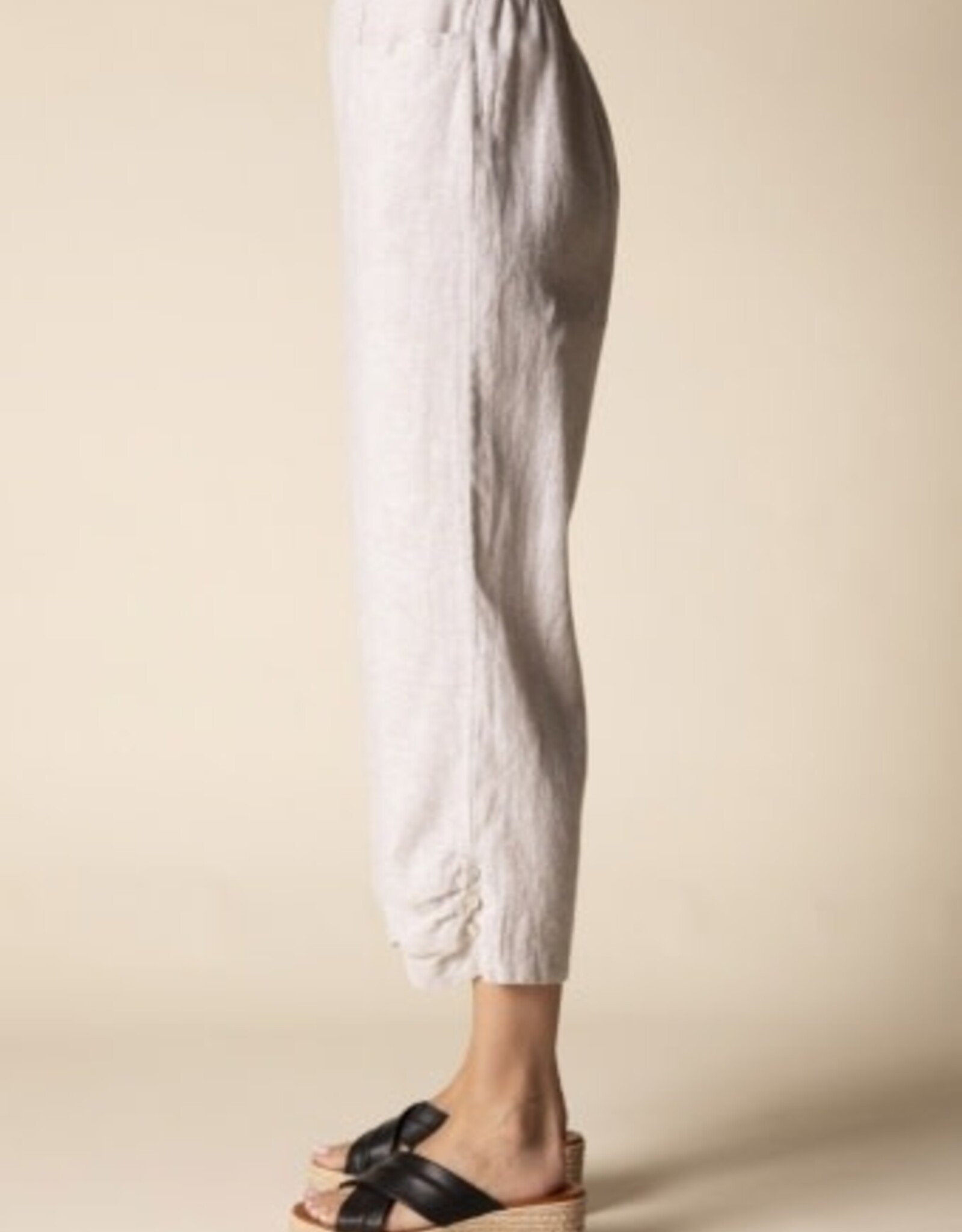 Habitat Clothes to Live In Linen Pleat Button Capri