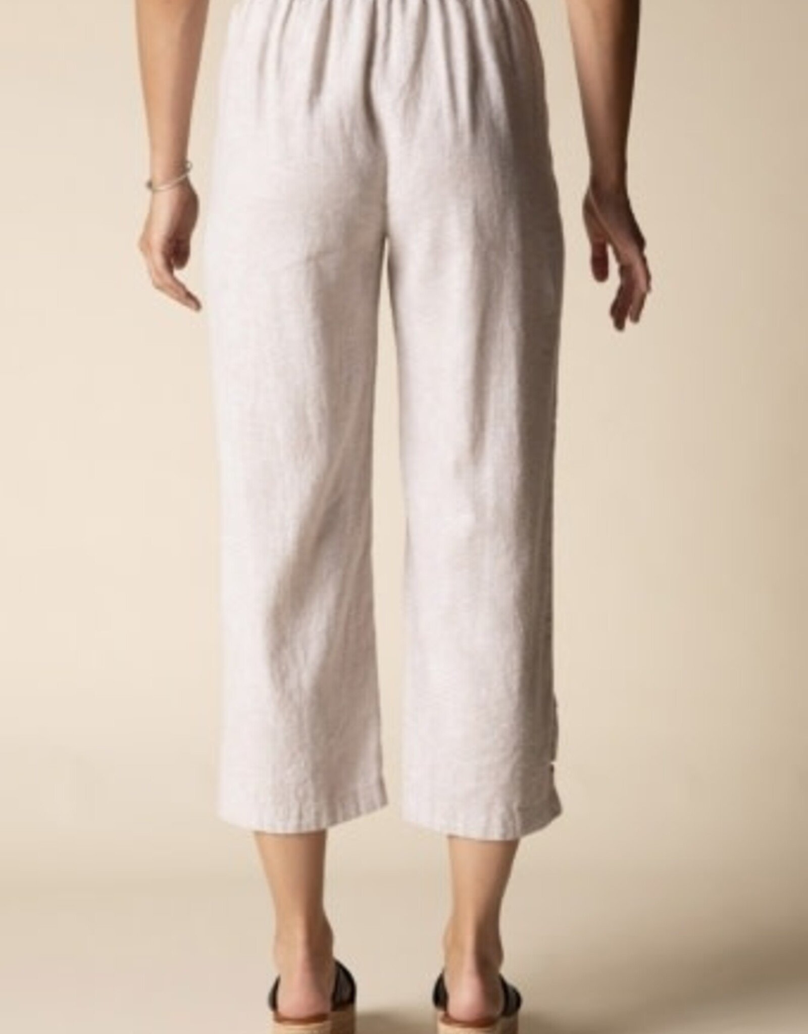 Habitat Clothes to Live In Linen Pleat Button Capri