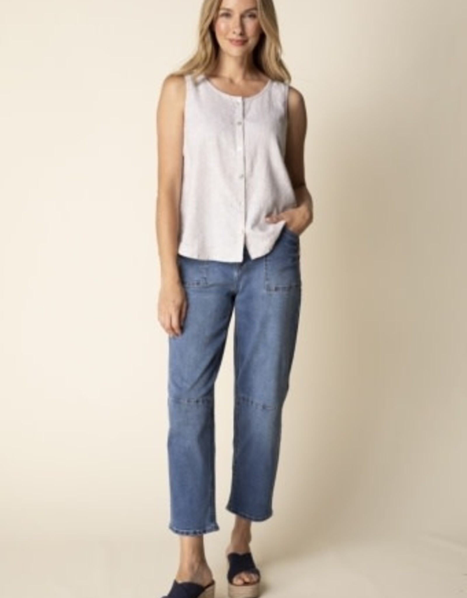 Habitat Clothes to Live In Linen Pleat Back Tank