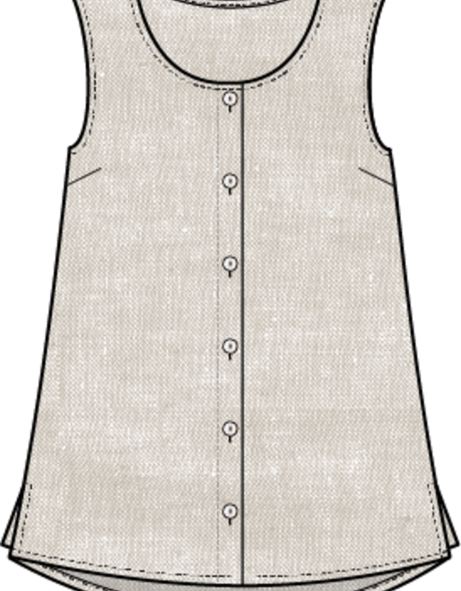 Habitat Clothes to Live In Linen Pleat Back Tank