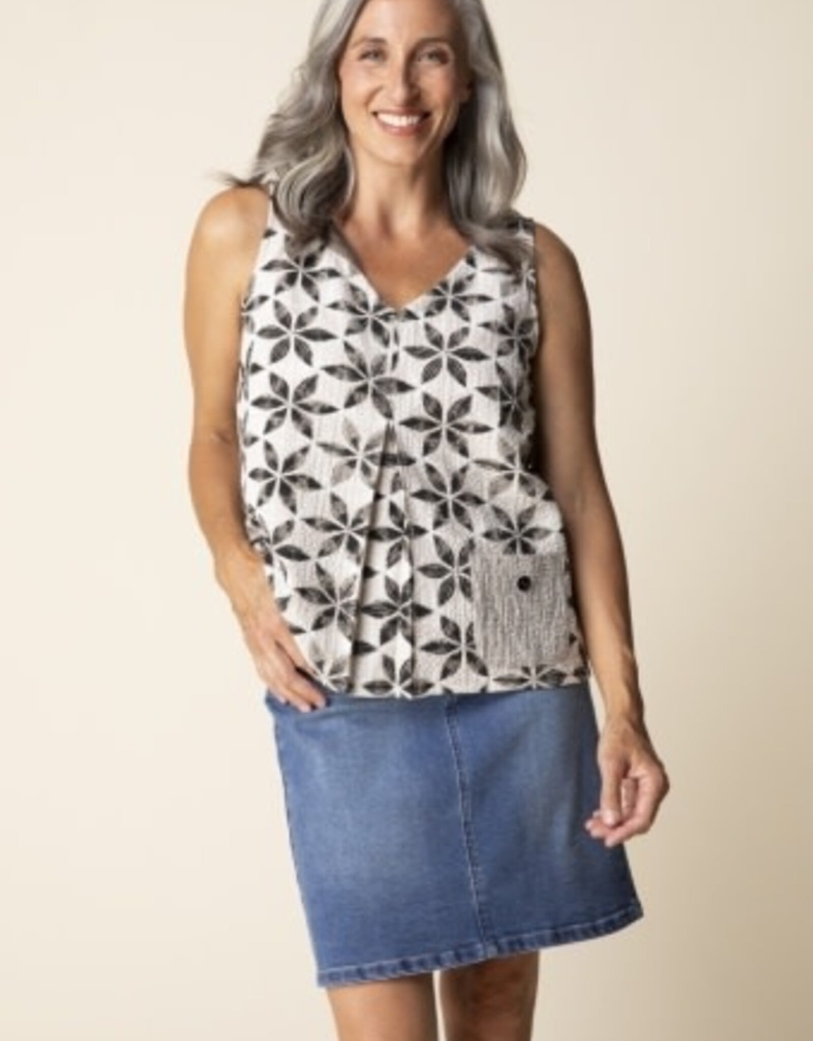 Habitat Clothes to Live In Floral Crinkle Pleat Tank