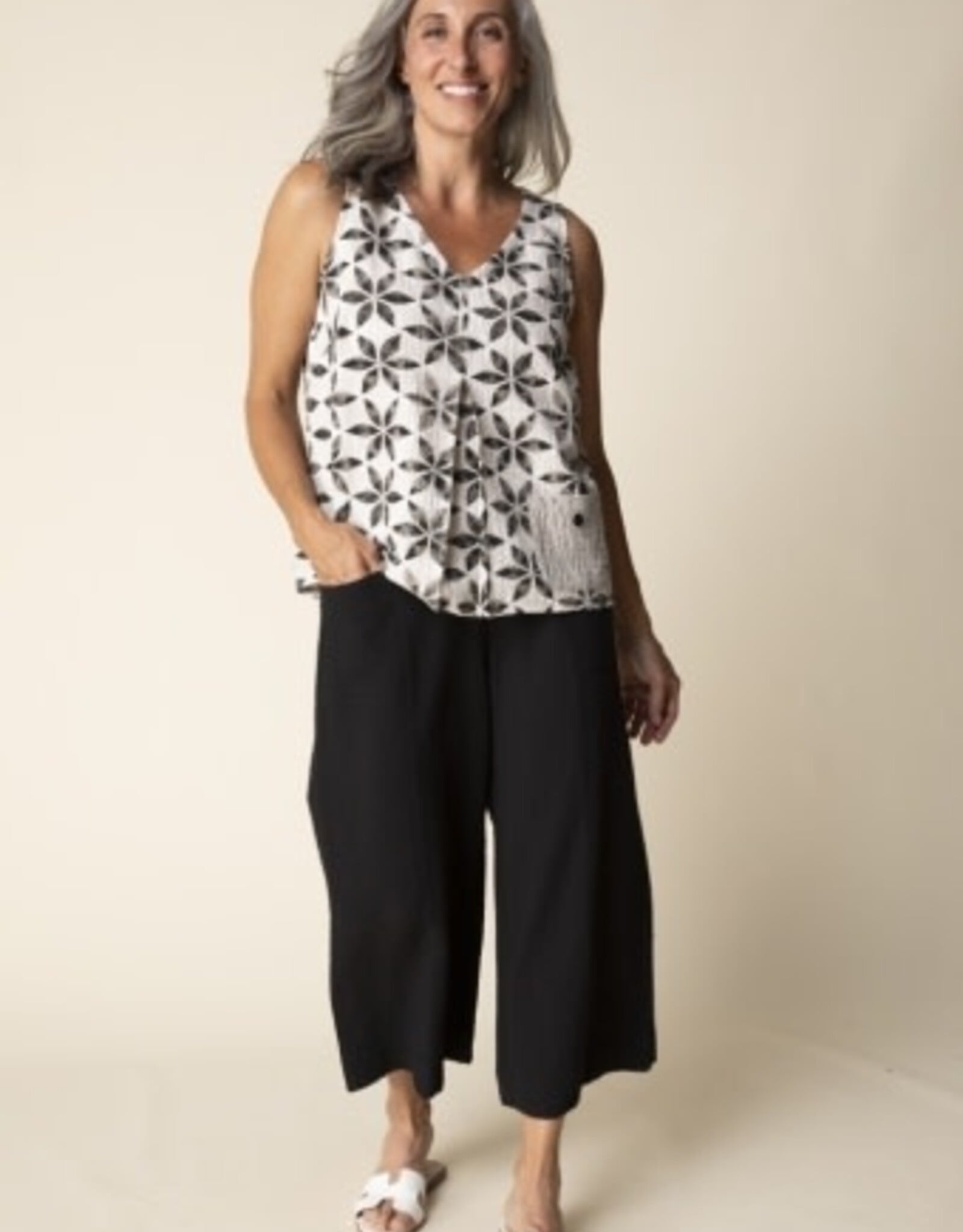 Habitat Clothes to Live In Floral Crinkle Pleat Tank