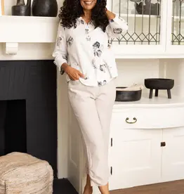 Habitat Clothes to Live In Linen Pleat Button Capri