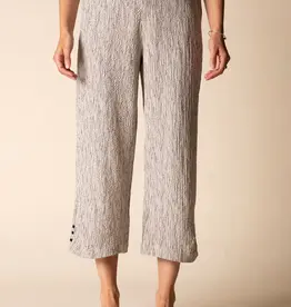 Habitat Clothes to Live In Fine Lines Crinkle Pleat Button Capri