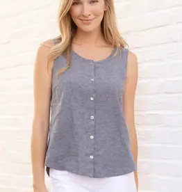 Habitat Clothes to Live In Linen Pleat Back Tank