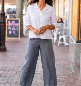 Habitat Clothes to Live In Linen Seamed Crop Pant