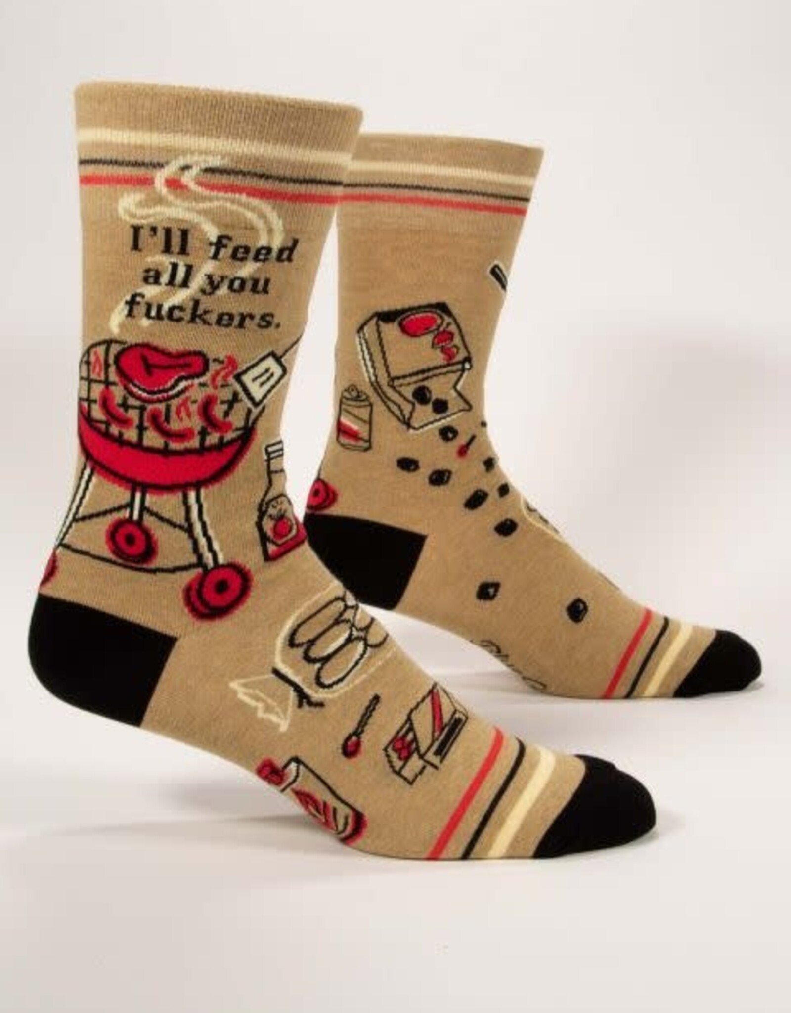 Blue Q Men's Funny Crew Socks