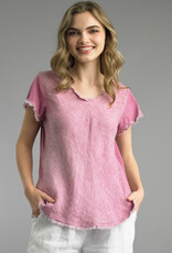 Tempo Paris Linen Fray Edge Tee