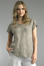 Tempo Paris Linen Fray Edge Tee