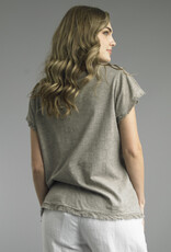 Tempo Paris Linen Fray Edge Tee