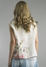 Tempo Paris Floral Linen Sleeveless Top