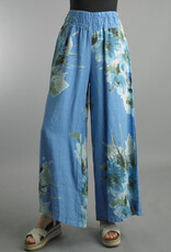 Tempo Paris Smocked Floral  Wide Leg Pant