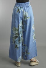 Tempo Paris Smocked Floral  Wide Leg Pant
