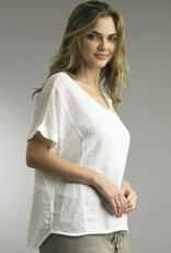Tempo Paris Linen V-Neck Tee Shirt