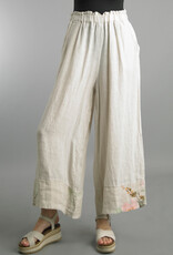Tempo Paris Floral Hem Linen Pant