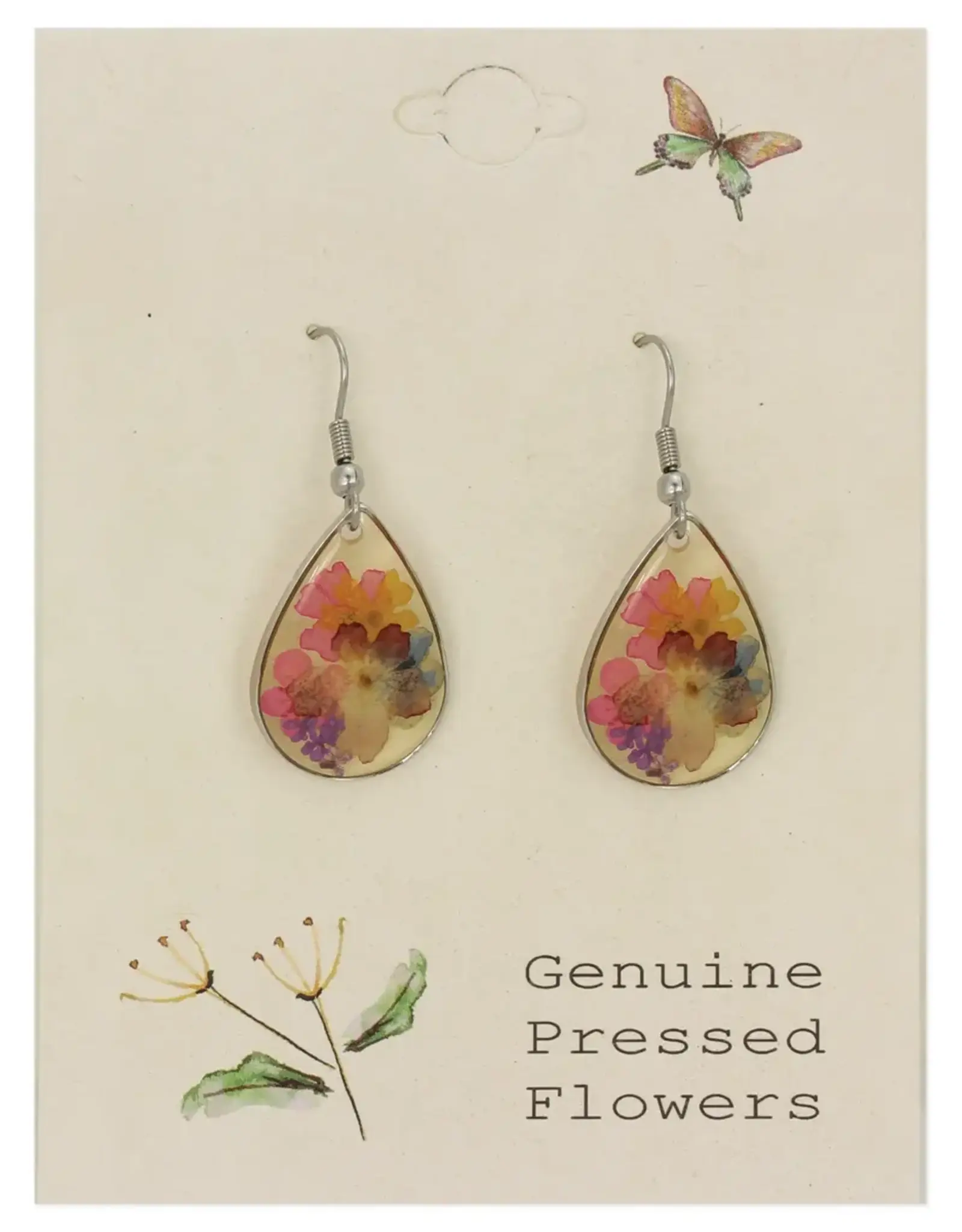 ZAD Cottage Floral Dried Flower Earrings