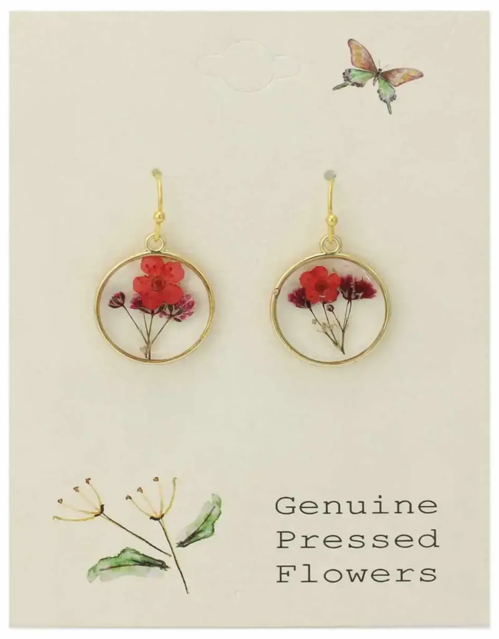 ZAD Cottage Floral Dried Flower Earrings