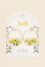 Scout Pressed Flower Hoop Earrings
