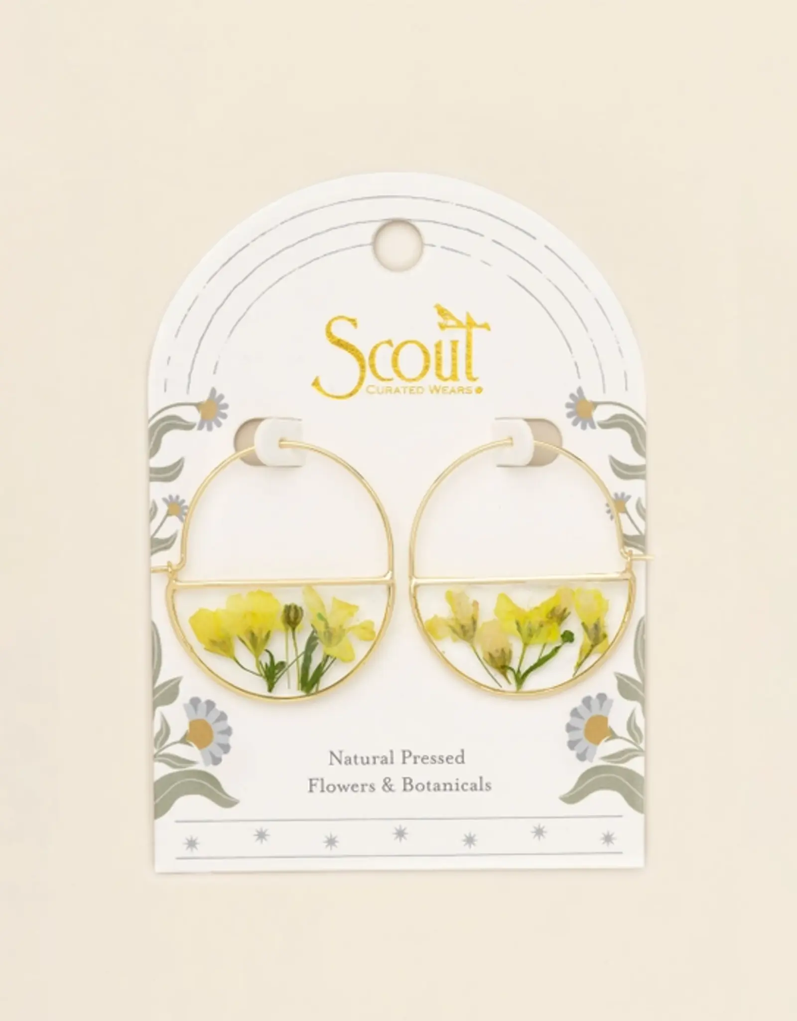 Scout Pressed Flower Hoop Earrings
