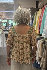 POL Clothing Boho Beaded Trim Top