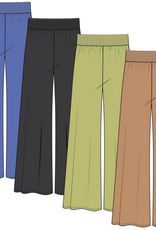 TRIBAL Smocked Flare Gauze Pant