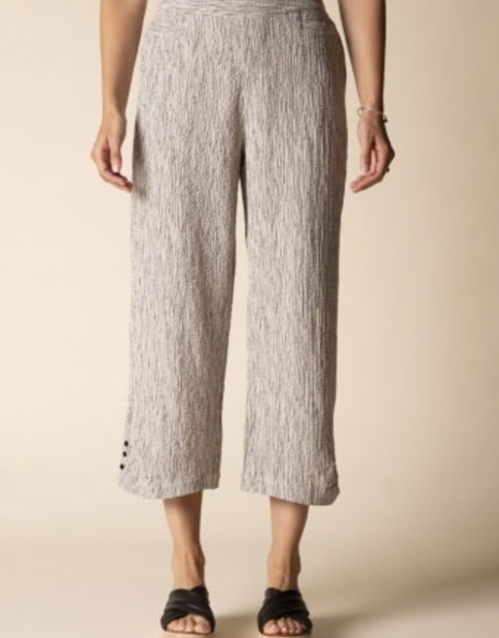 Habitat Clothes to Live In Fine Lines Crinkle Pleat Button Capri
