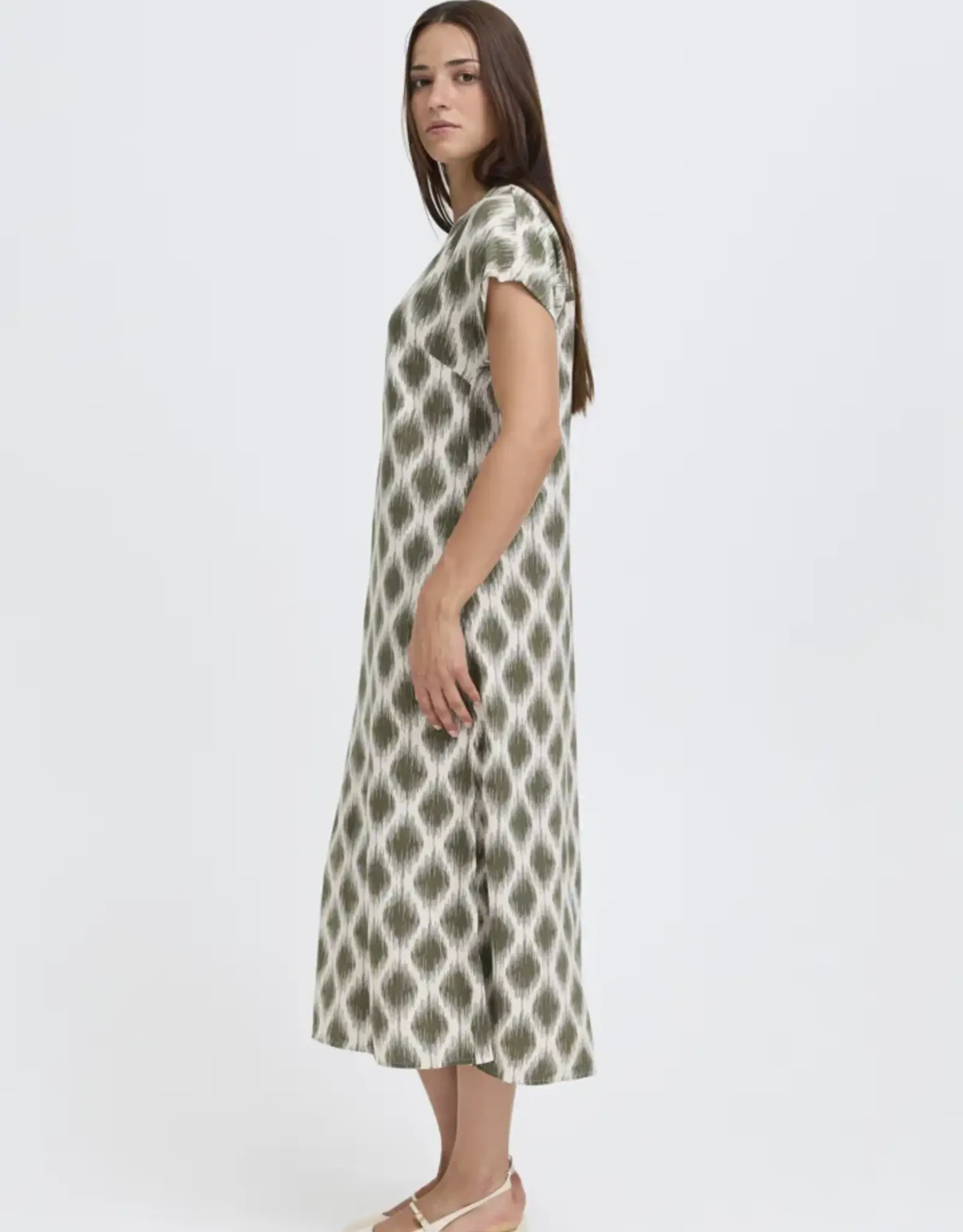 B. Young Cap Sleeve Midi Dress