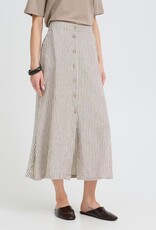 B. Young Button Up Stripe Skirt